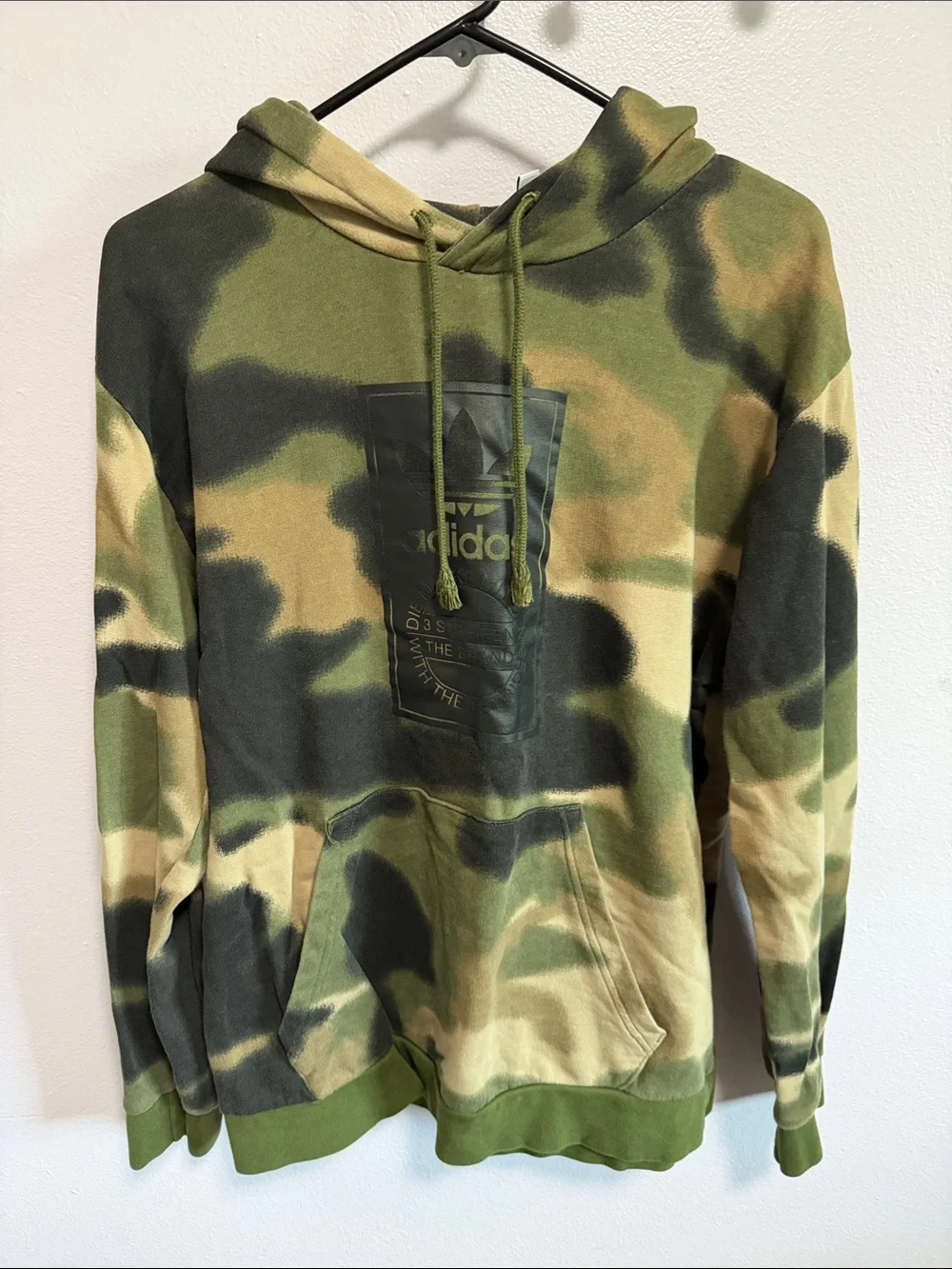adidas Men’s Camo Hoodie in Green and Black